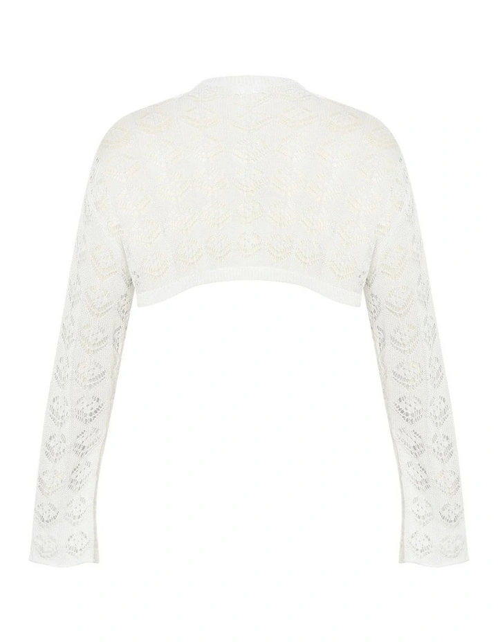 Crochet Shrug in Cream image 7