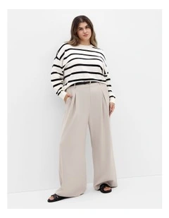 Kenia Stripe Jumper in Vanilla Black Stripe