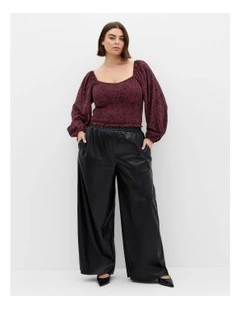Abbie Floral Print Top in Cherry