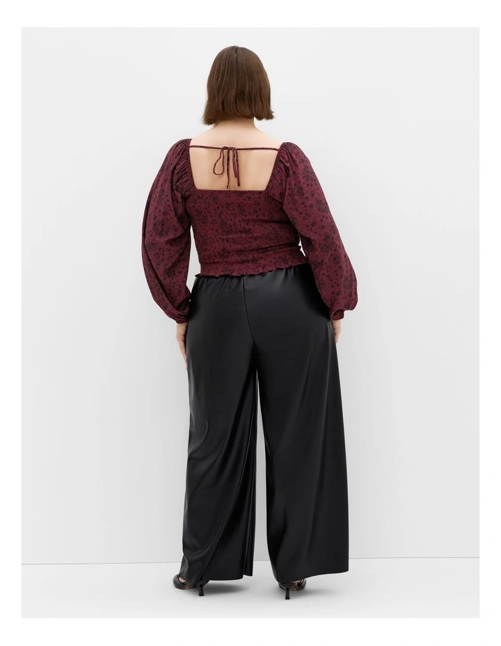 Abbie Floral Print Top in Cherry image 2