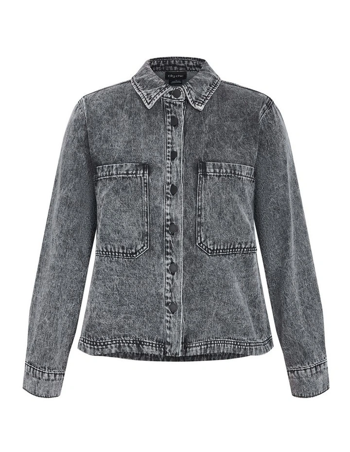 Plus Size JKT DENIM MAYA - Acid Wash image 3