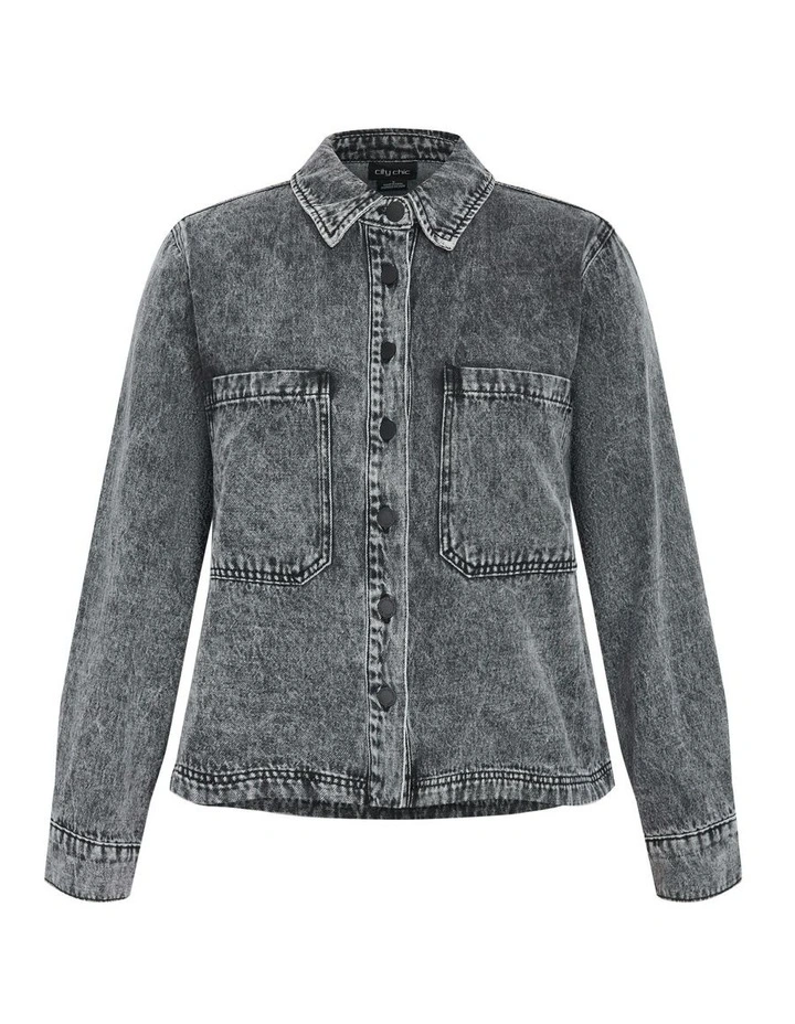 Plus Size JKT DENIM MAYA - Acid Wash image 5