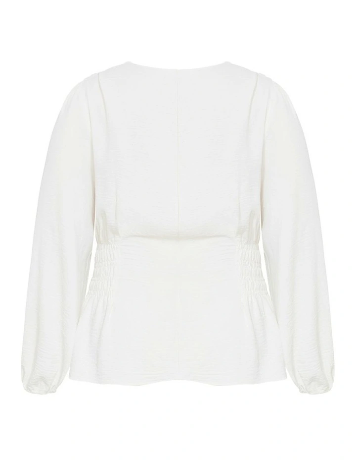 Cara Long Sleeve Top in Ivory image 5