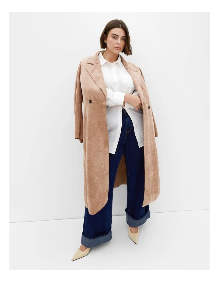 Plus Size TRENCH KIARA - Caramel image 4