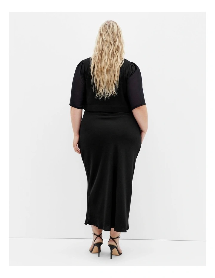 Chiffon Shrug in Black image 2