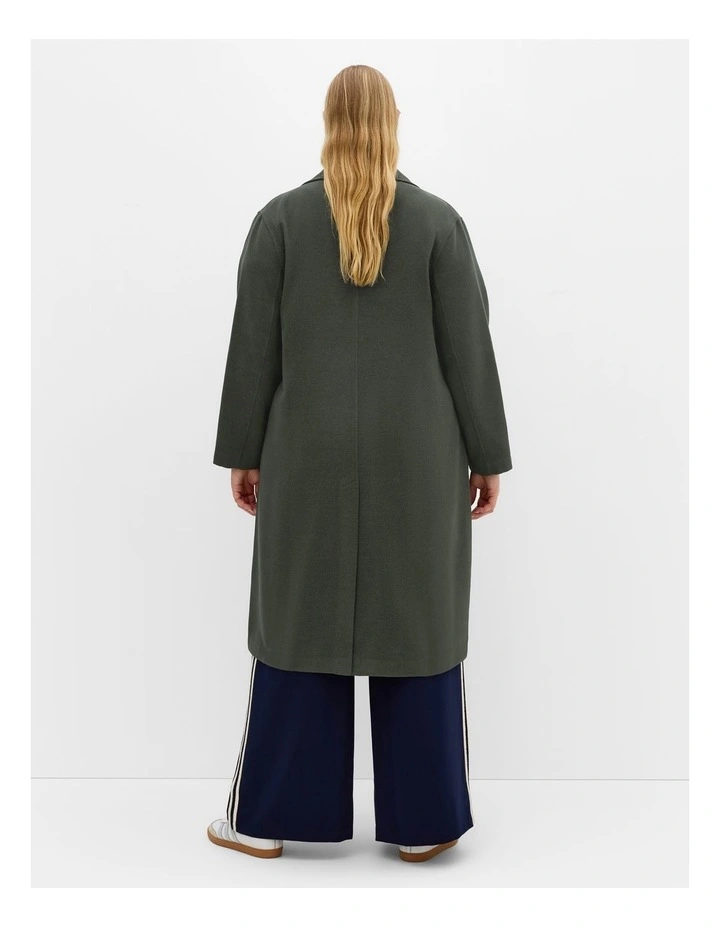Plus Size COAT ANITA - Hunter Green image 2
