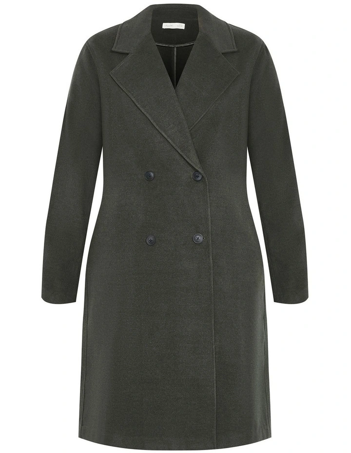 Plus Size COAT ANITA - Hunter Green image 3
