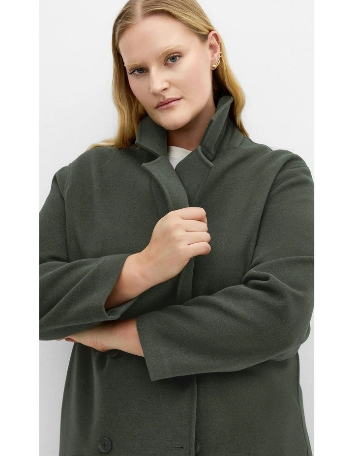Plus Size COAT ANITA - Hunter Green image 5
