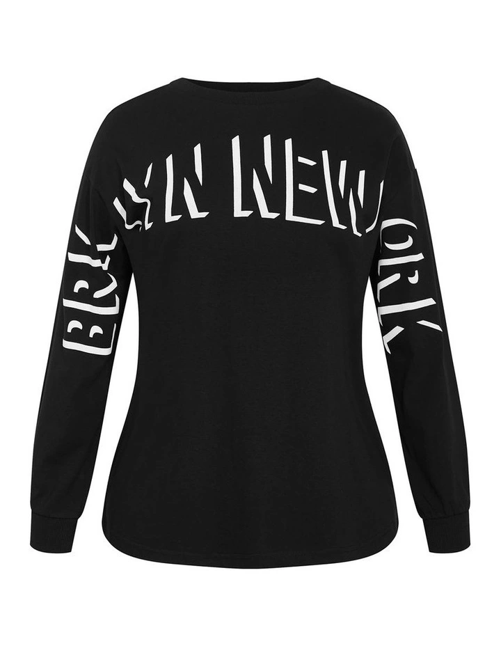 Ariadne Long Sleeve Tee in Black image 3