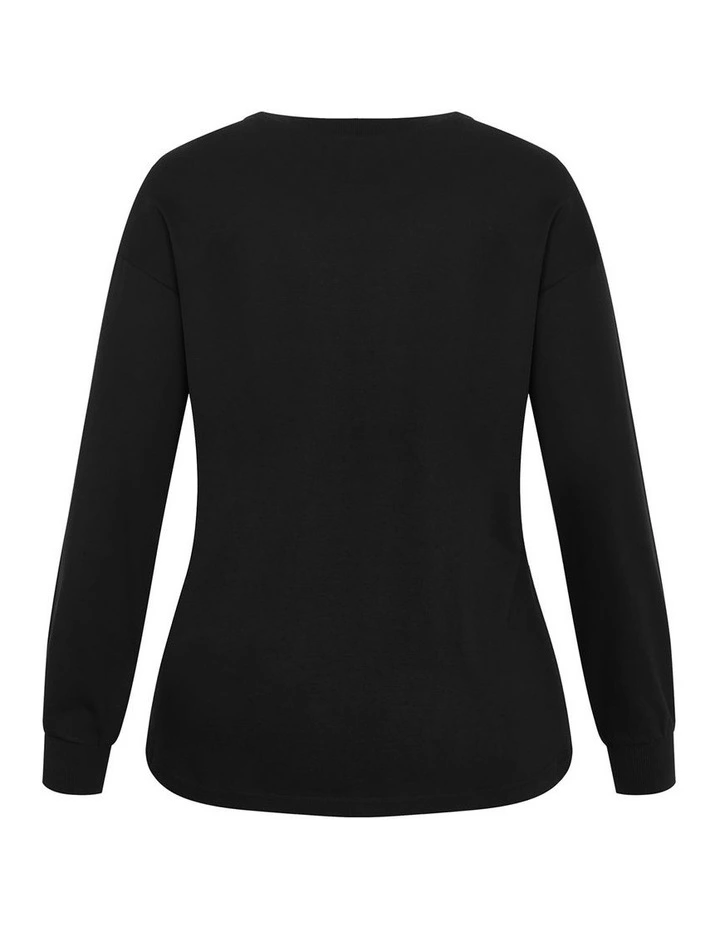 Ariadne Long Sleeve Tee in Black image 4