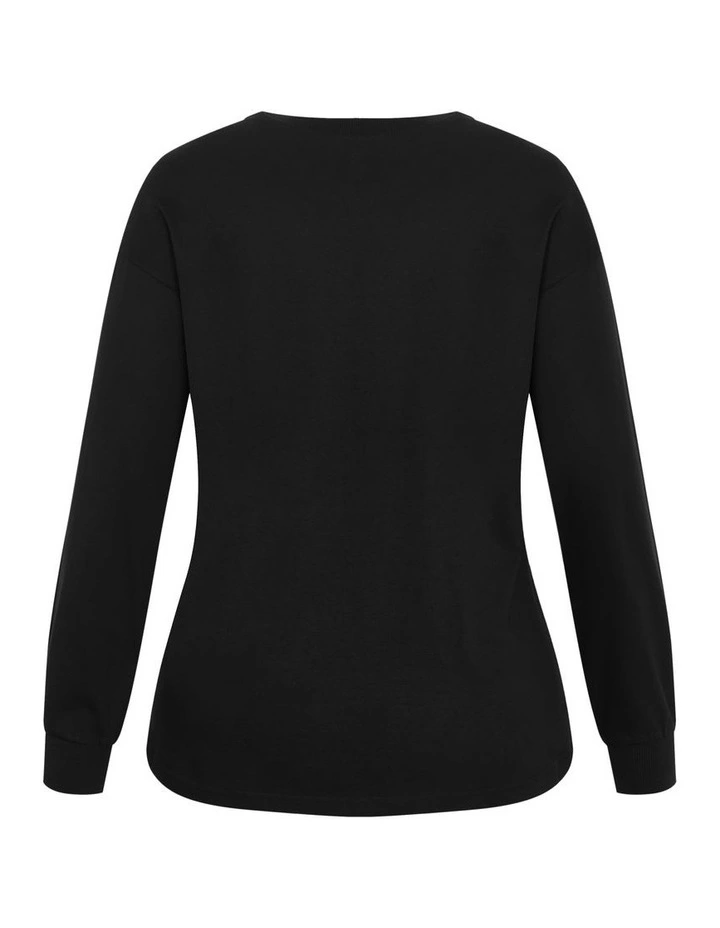 Ariadne Long Sleeve Tee in Black image 5