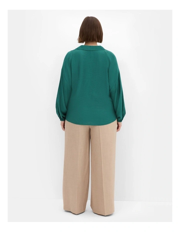 Rosie Long Sleeve Shirt in Jade image 2