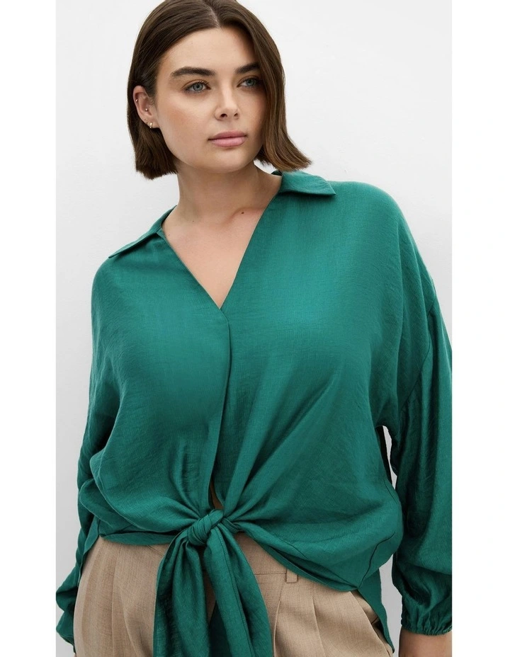 Rosie Long Sleeve Shirt in Jade image 5