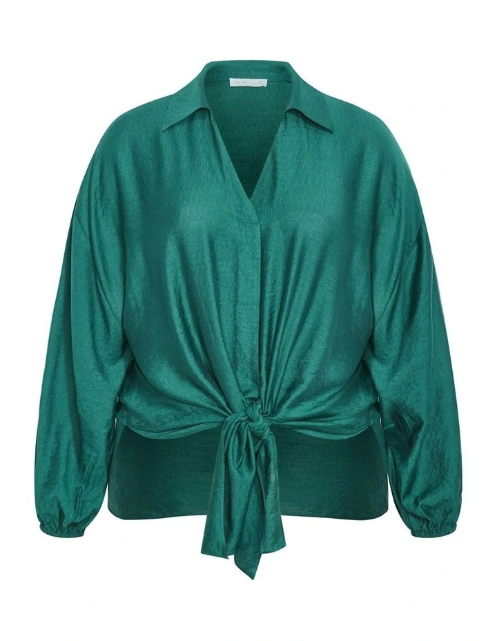Rosie Long Sleeve Shirt in Jade image 6