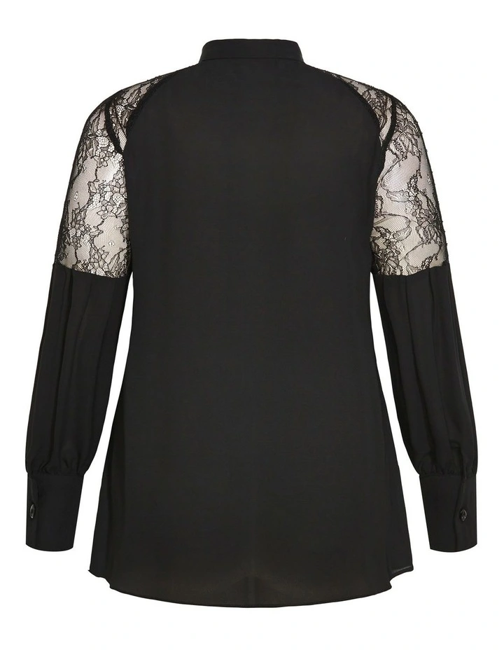 Lacey Hi Lo Top in Black image 4