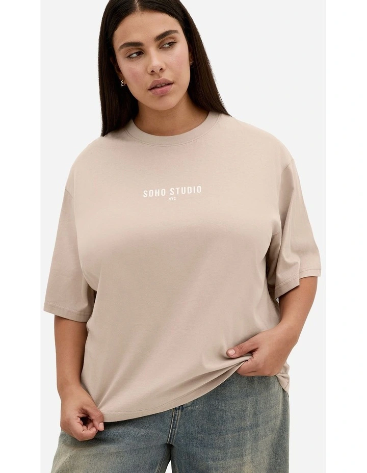 Soho Tee in Stone image 1
