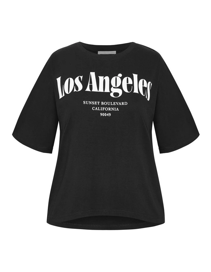 Los Angeles Tee in Black image 3