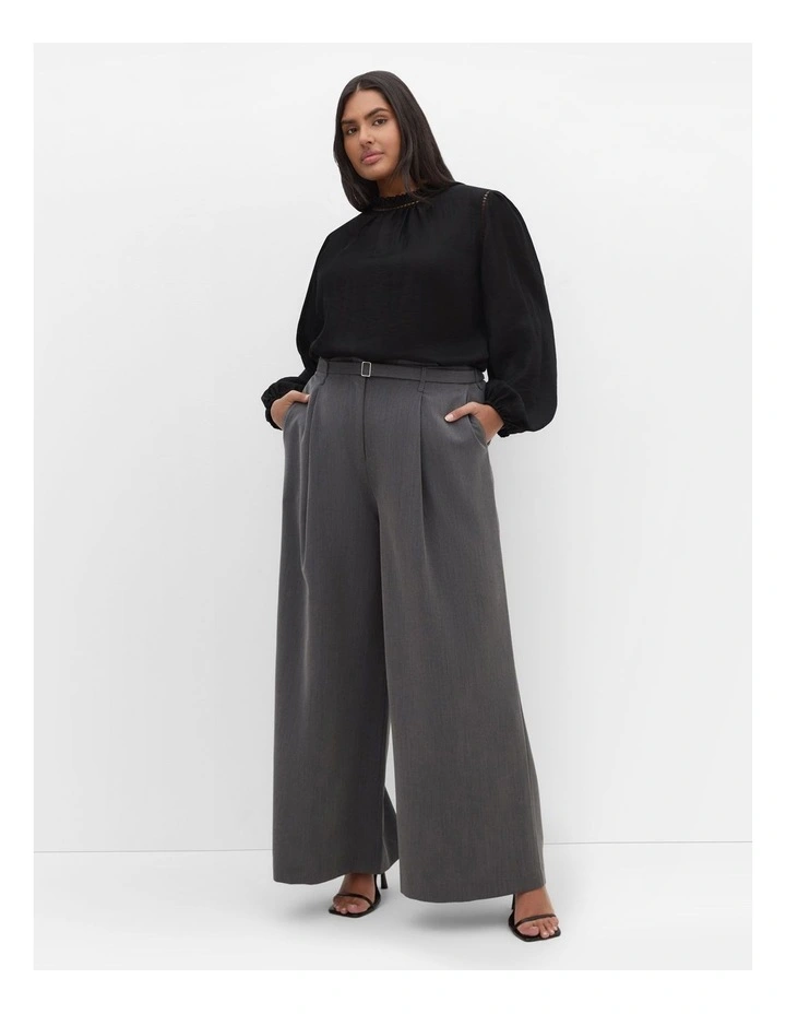 Lorelai Long Sleeve Top in Black image 1
