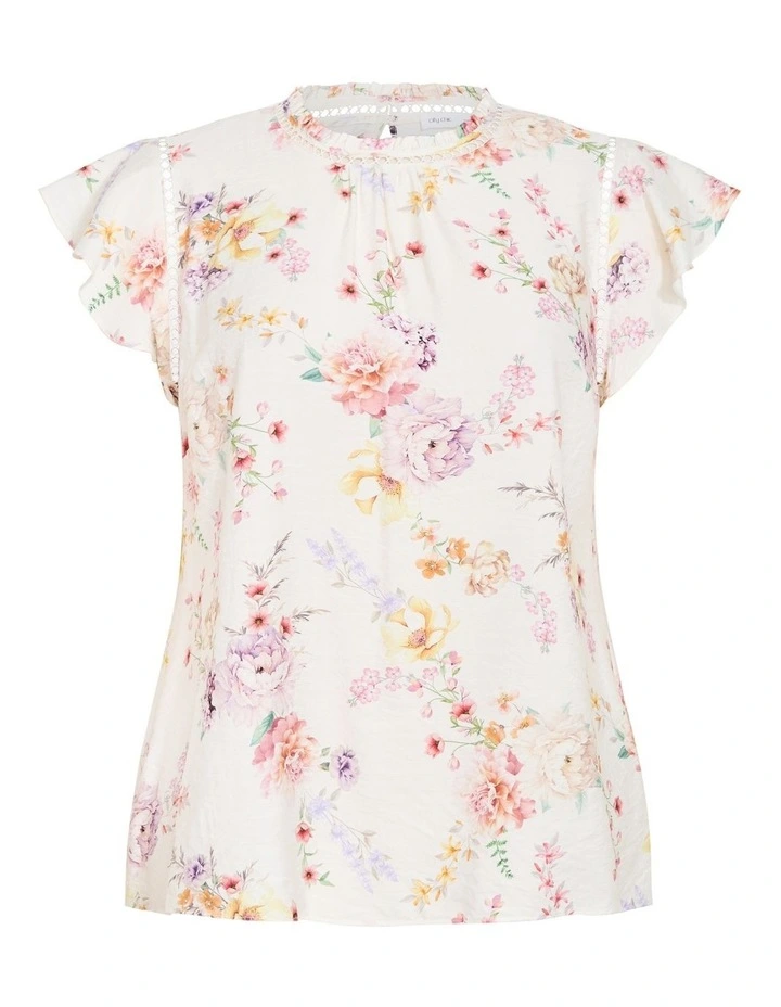 Lori Print Top in Flirty Floral image 3
