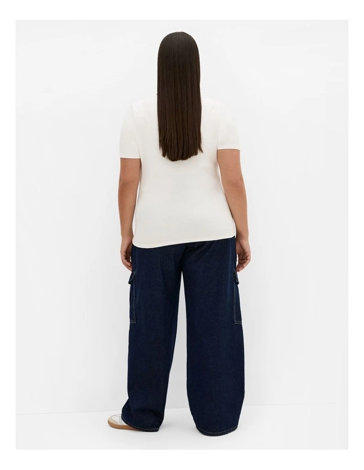 Everyday Scoop Neck Tee in Ivory image 2