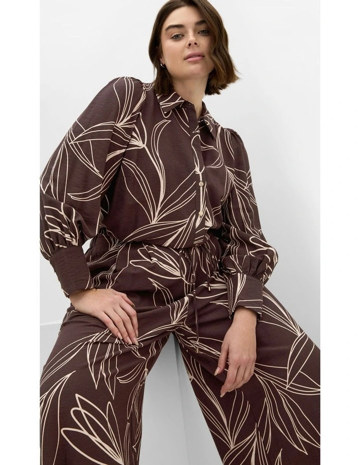 Rosabella Print Shirt in Brown image 4