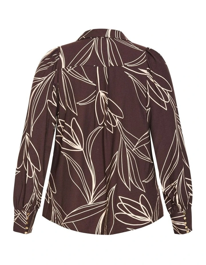 Rosabella Print Shirt in Brown image 6