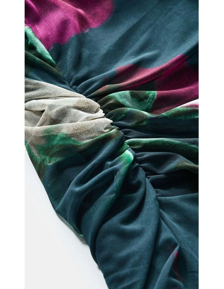 Lauryn Print Top in Emerald Stem image 7