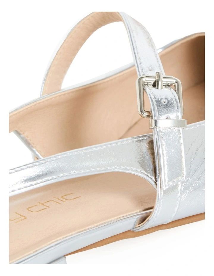Slingback Peasley Sandal in Silver image 6