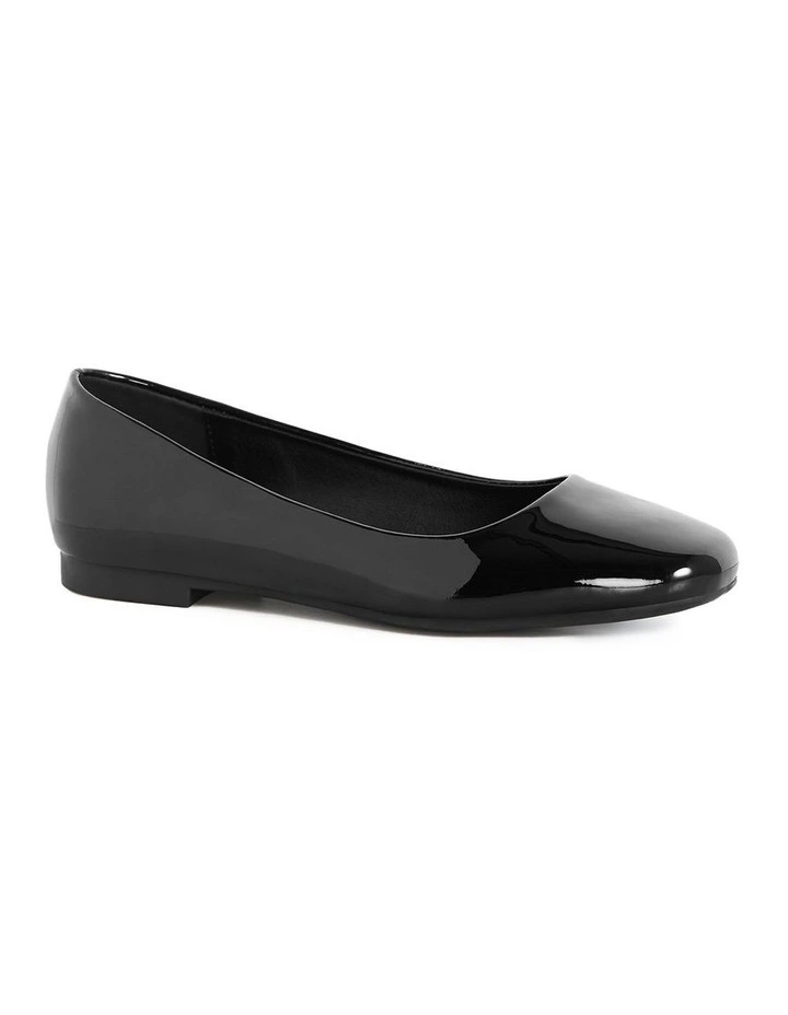 Rae Ballet Flat in Black Patent image 1
