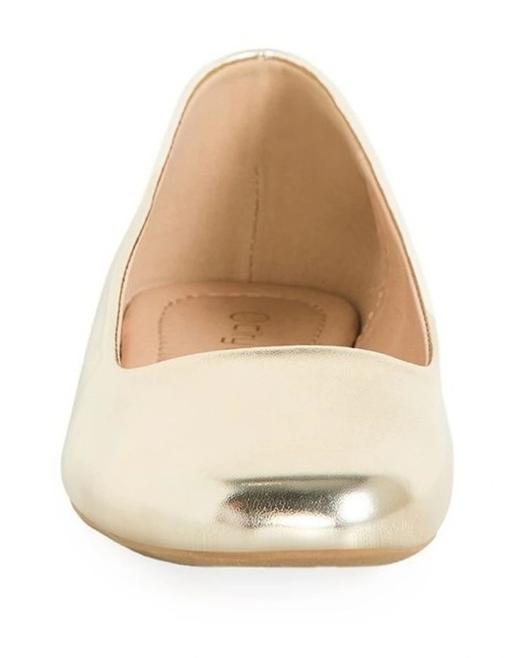 Rae Flat Ballet in Soft Gold image 4