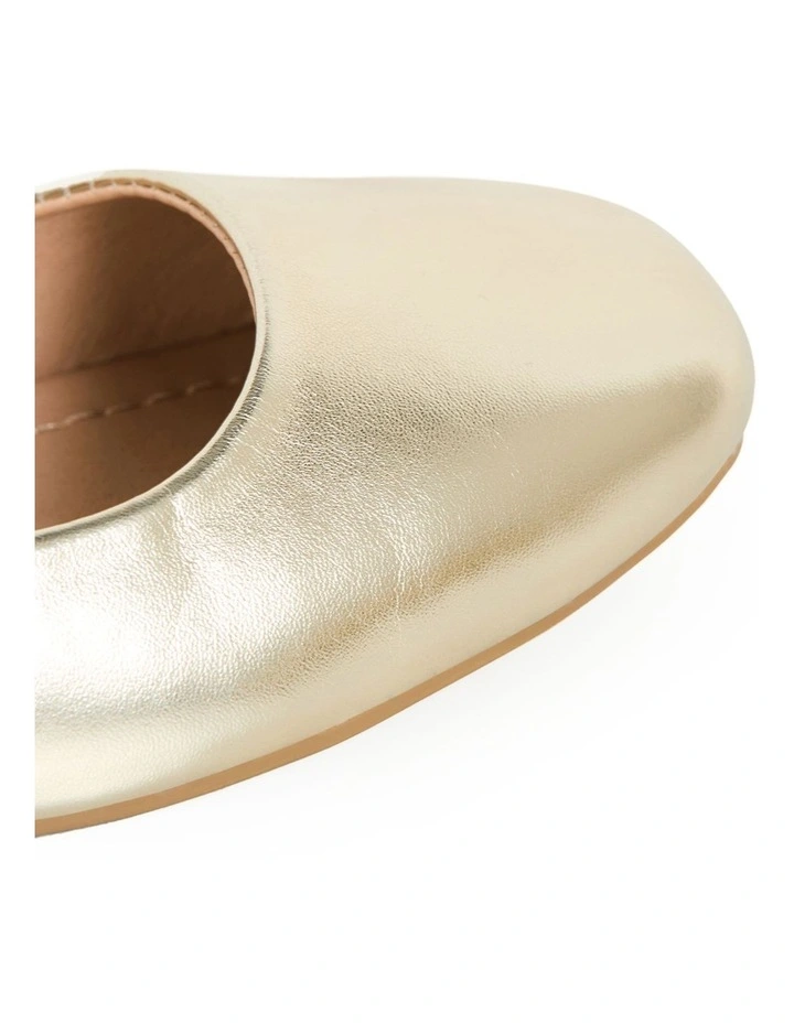 Rae Flat Ballet in Soft Gold image 6