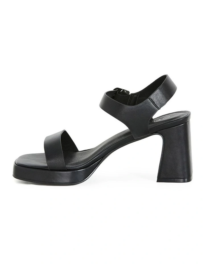 Hadlee Platform Sandal in Black image 3