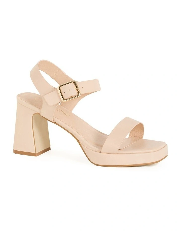 Hadlee Platform Sandal in Nude image 1