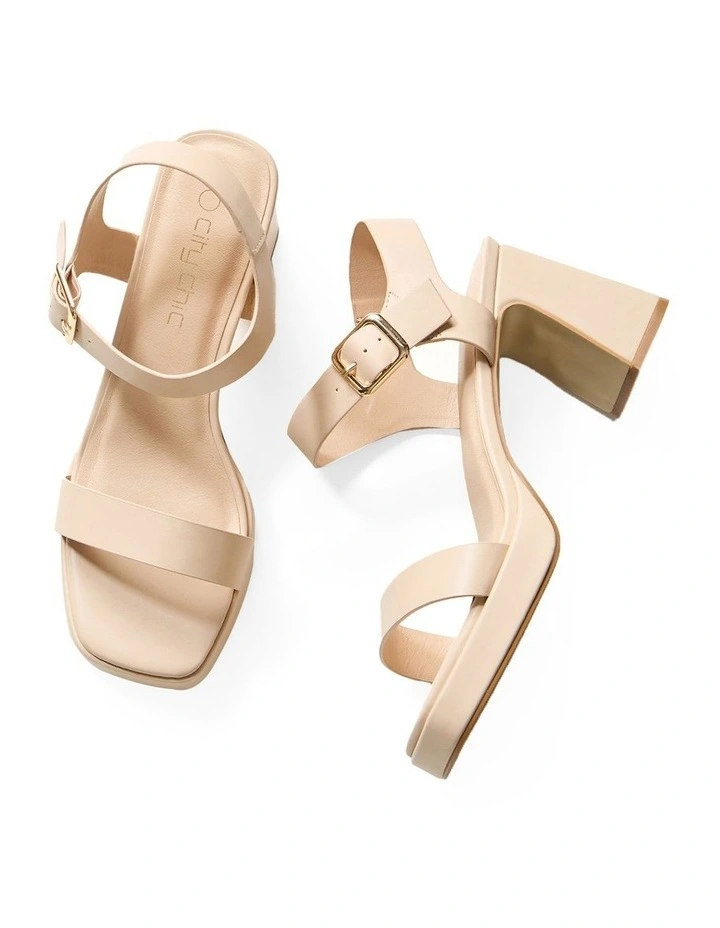 Hadlee Platform Sandal in Nude image 6