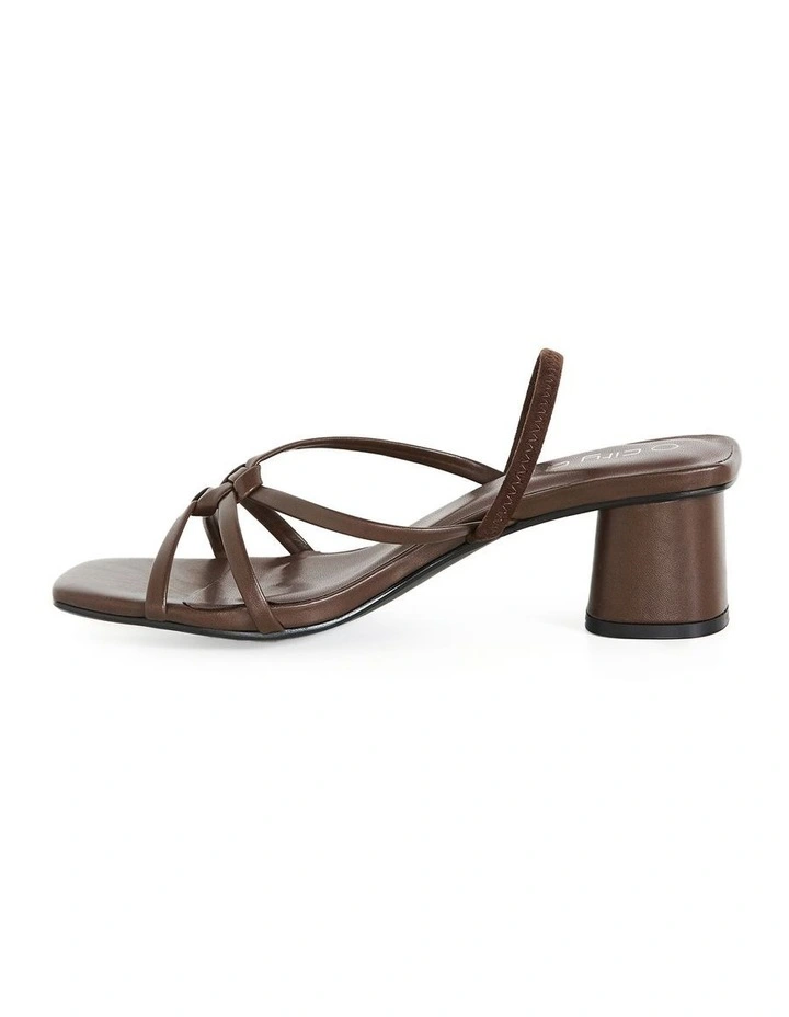 Corinna Heel Sandal in Chocolate image 3