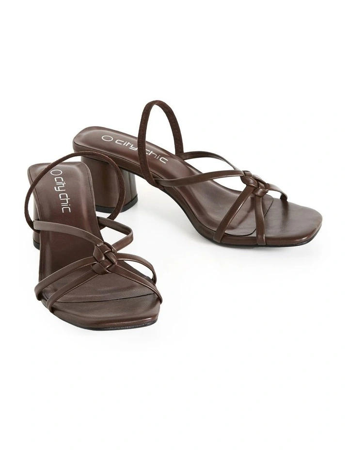 Corinna Heel Sandal in Chocolate image 5