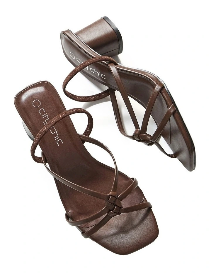 Corinna Heel Sandal in Chocolate image 6