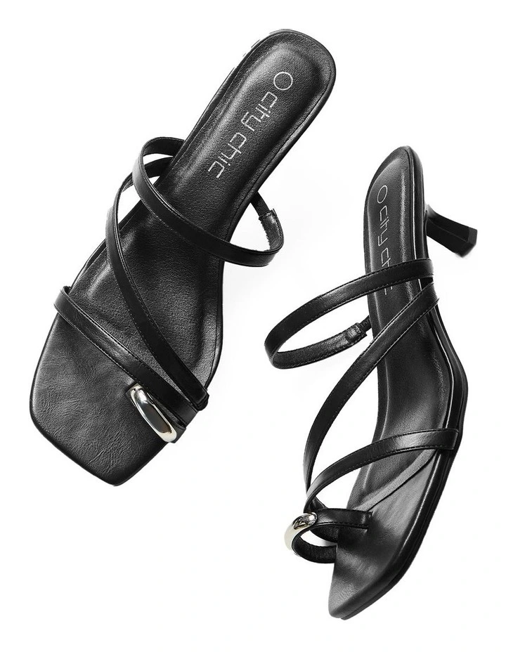 Jasmine Heel Sandal in Black image 6