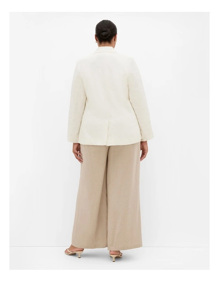 Sylvie Linen Jacket in Ivory image 2