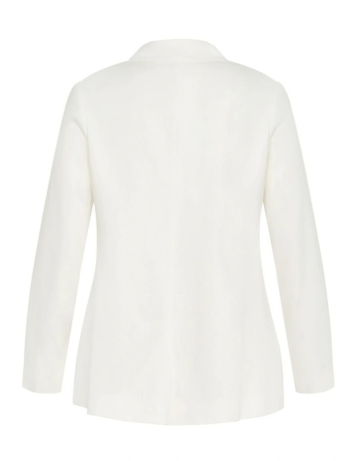 Sylvie Linen Jacket in Ivory image 4