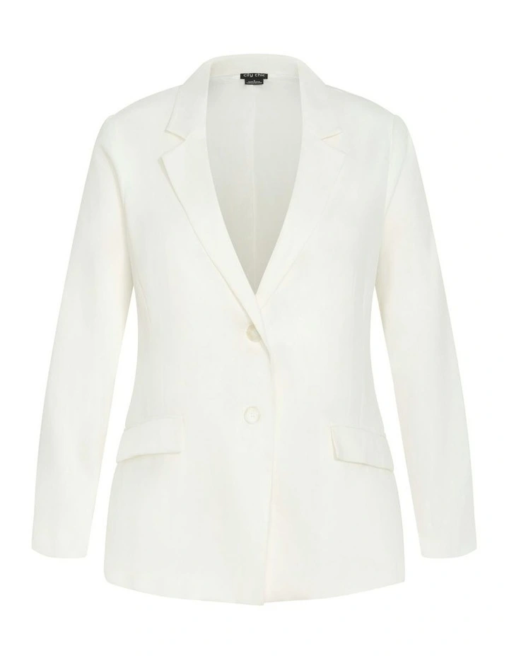 Sylvie Linen Jacket in Ivory image 5