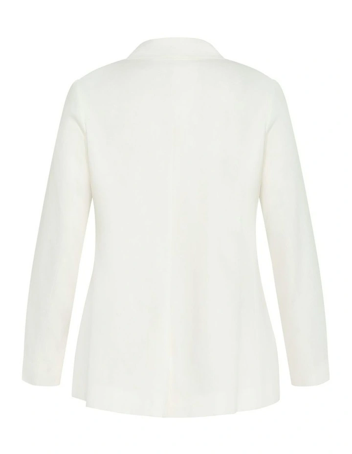 Sylvie Linen Jacket in Ivory image 6