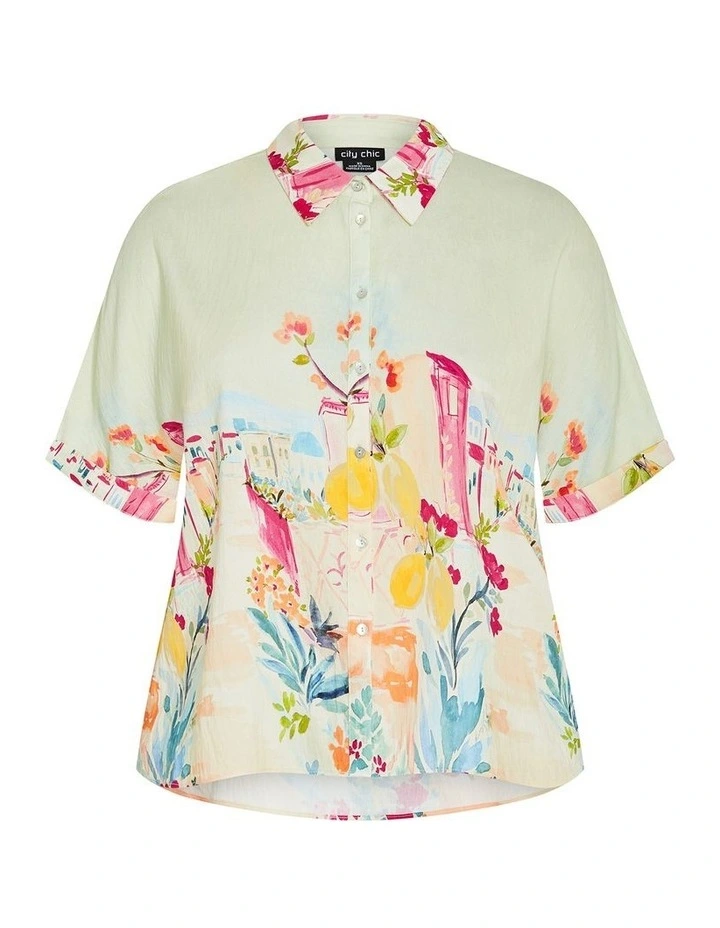 Sorrento Print Shirt in Sorrento Summer image 3