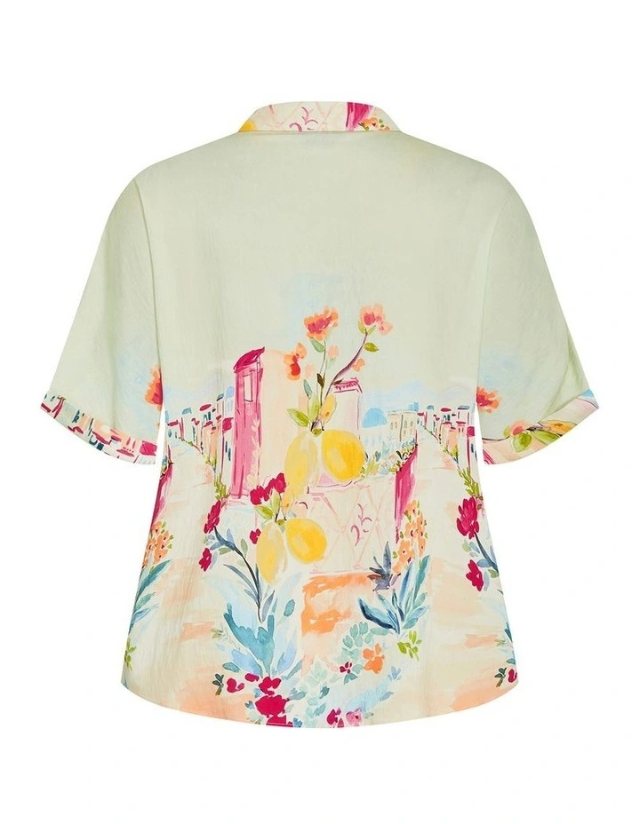 Sorrento Print Shirt in Sorrento Summer image 4