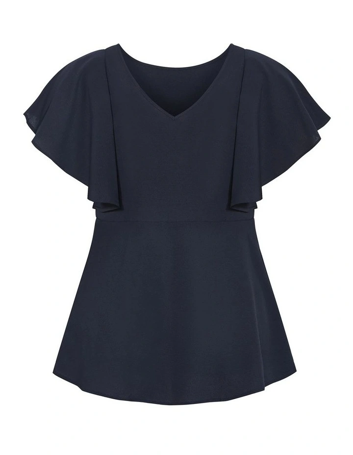 Romantic Mood Top in Navy image 4