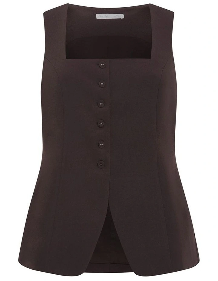 Abbie Vest in Chocolate image 3