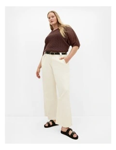 Crochet Knit Top in Chocolate