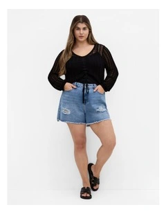 2 Way Crochet Top in Black