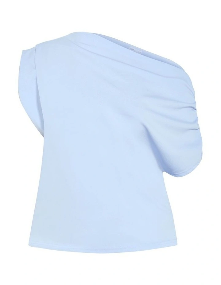 Imani Off Shoulder Top in Sky Blue image 3