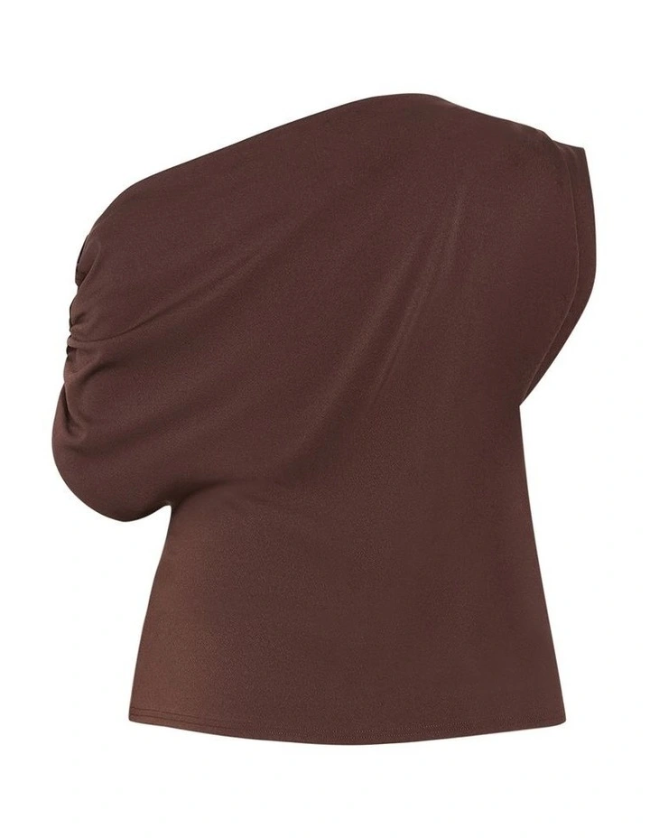 Imani Off Shoulder Top in Chocolate image 4